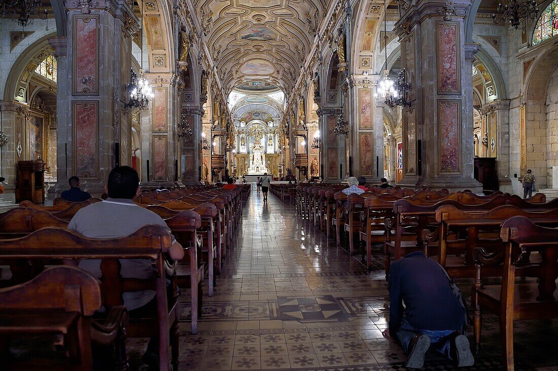 Chile, Santiago de Chile, the Santiago Metropolitan Cathedral also called cathedral of the Assumption of the Most Blessed Virgin