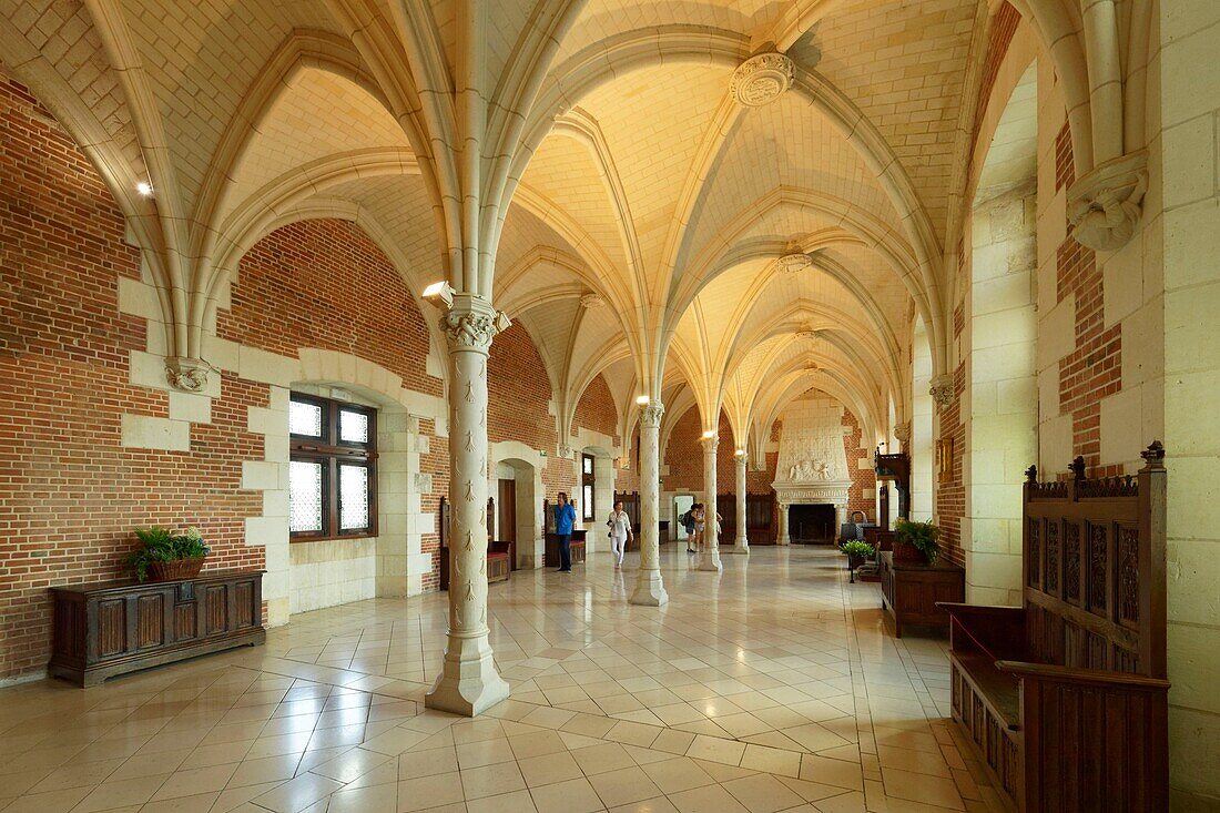 Frankreich, Indre et Loire, Loire-Tal, von der UNESCO zum Weltkulturerbe erklärt, Schloss von Amboise, Ratssaal