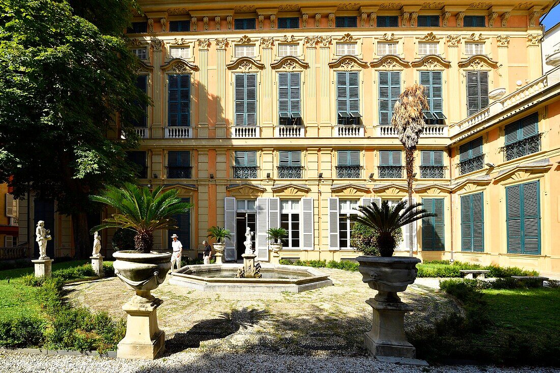 Italien, Ligurien, Genua, Via Garibaldi, Palazzi delle Strade Nuove, der Garten des Palazzo Bianco ist Teil des von der UNESCO zum Weltkulturerbe erklärten Palazzi dei Rolli 42