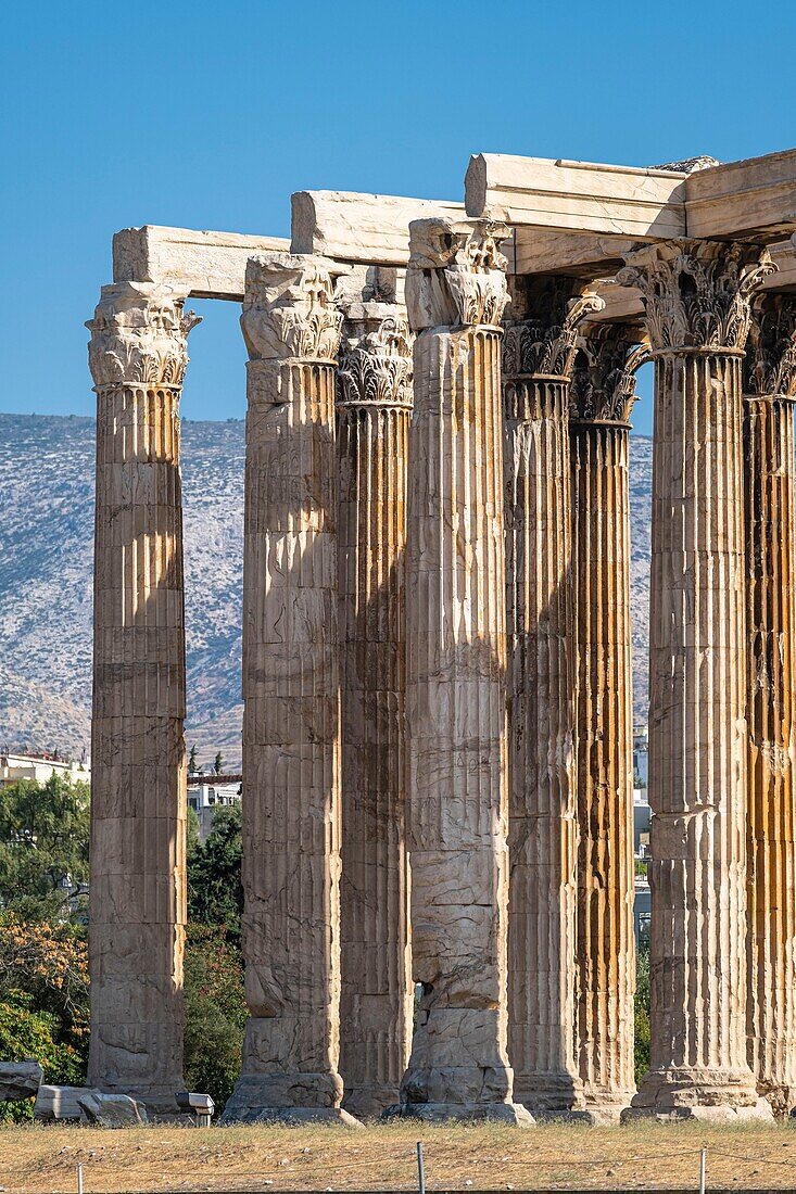 Griechenland, Athen, Olympieion oder Tempel des olympischen Zeus