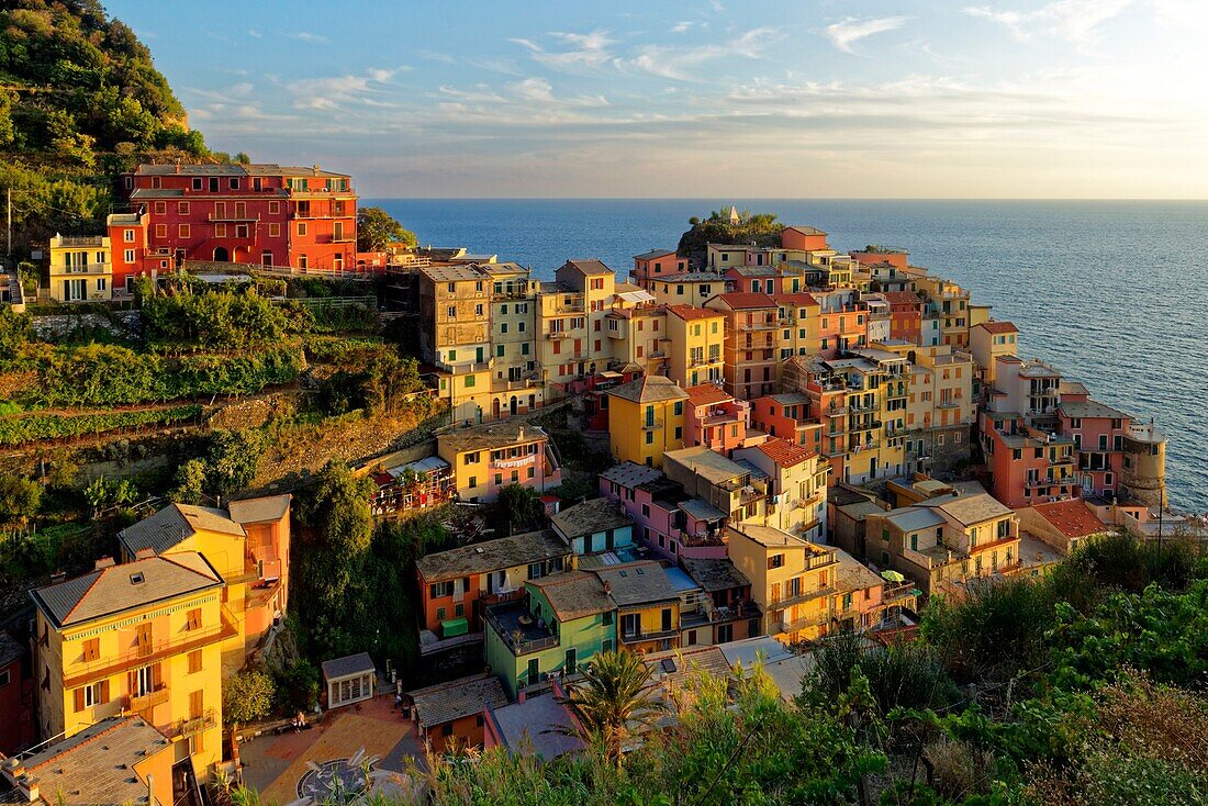 Italien, Ligurien, Provinz La Spezia, Nationalpark Cinque Terre, von der UNESCO zum Weltkulturerbe erklärt, Dorf Manarola