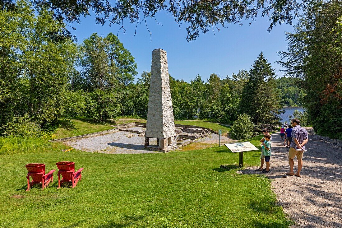 Canada, Province of Quebec, Mauricie Region, Trois-Rivières, the Forges du Saint-Maurice National Historic Site, the first industrial site in Canada, manufacturing cast ron and iron