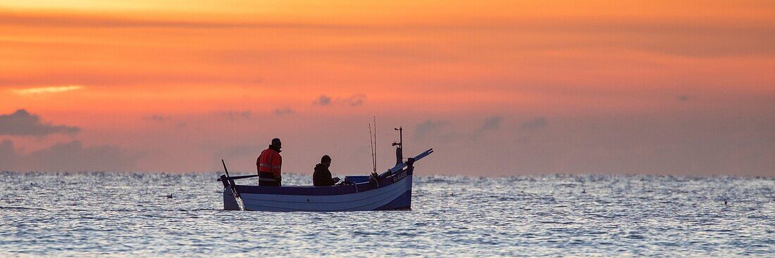 France, Pas de Calais, Audresselles, flobart, traditional fishing craft