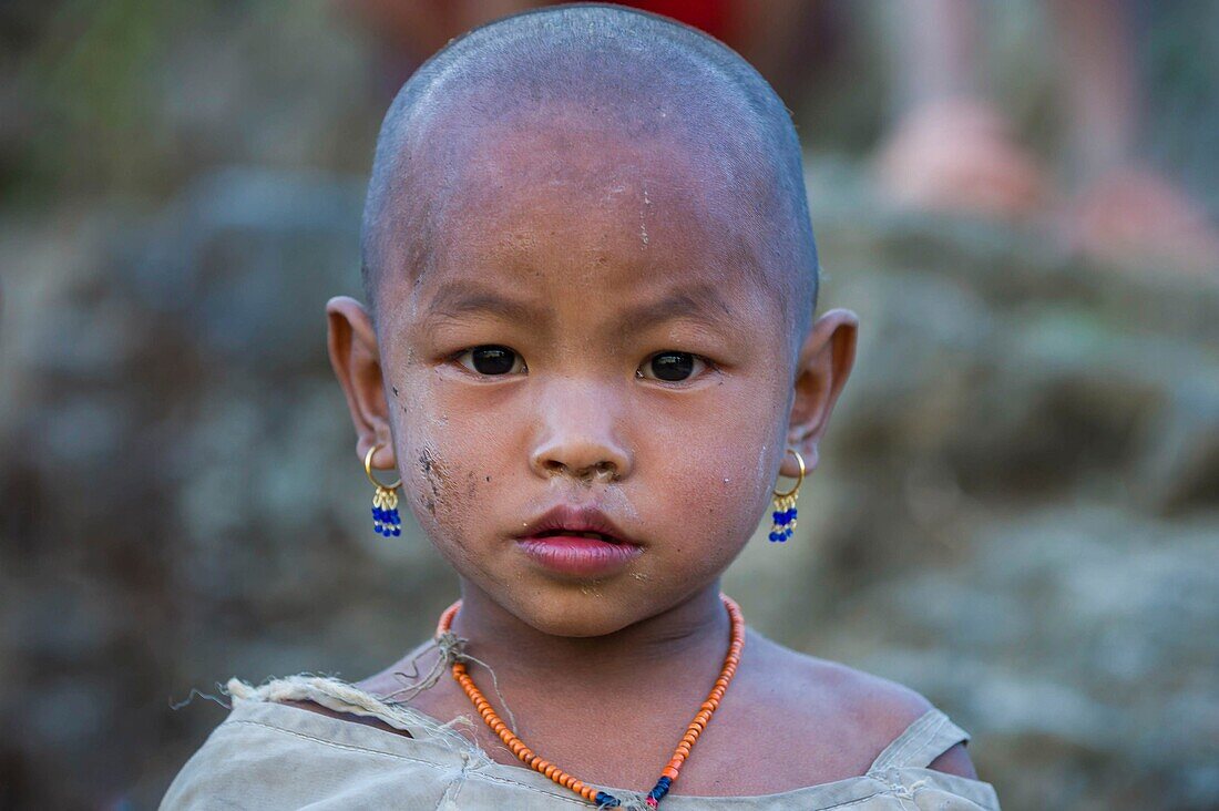 India, Arunachal Pradesh, Wakka, village of the Wancho naga tribe