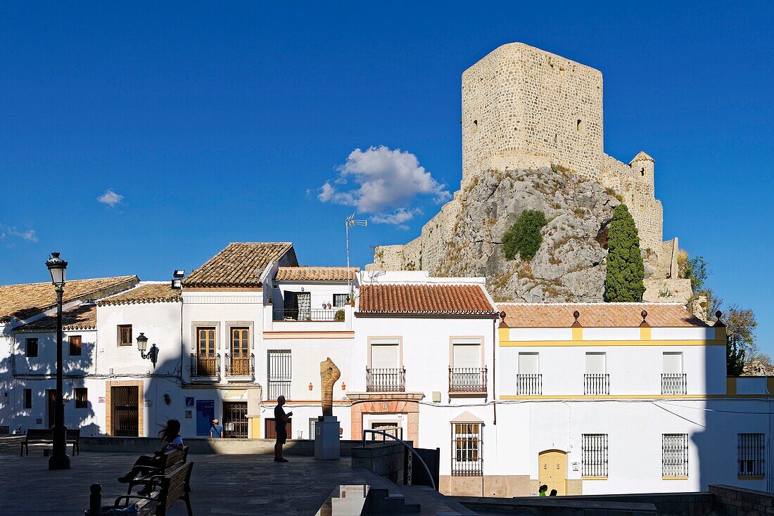 Spanien, Andalusien, Provinz Cádiz, das weiße Dorf Olvera, die arabische Festung