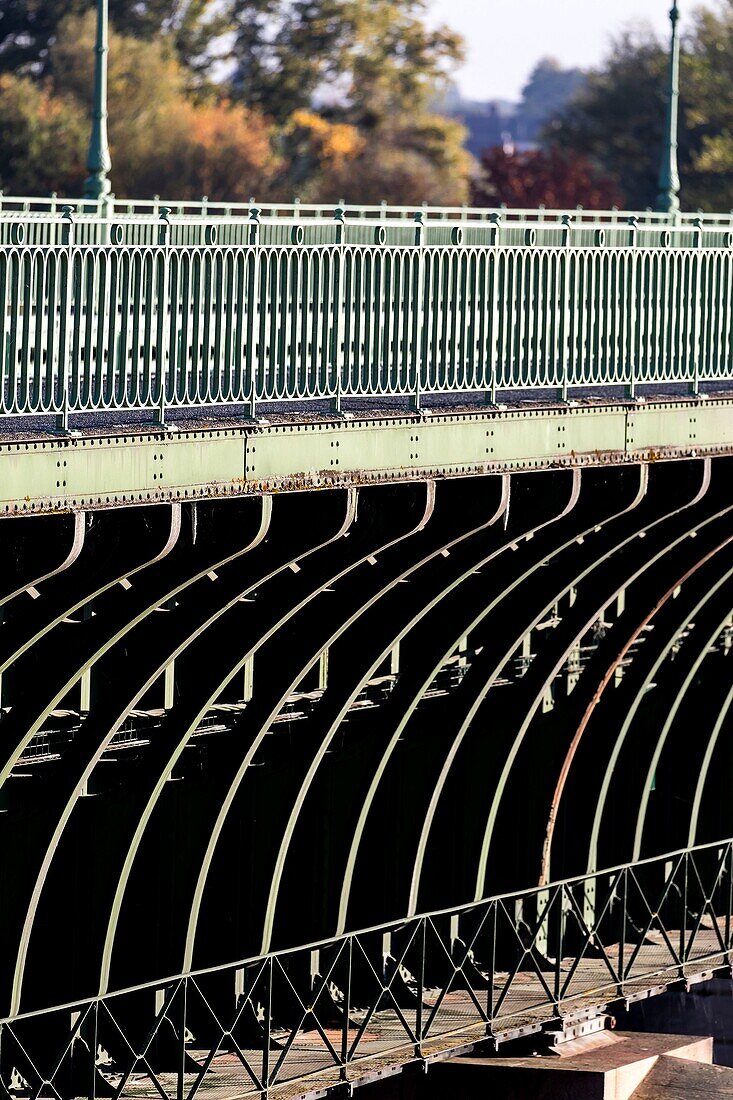 France, Loiret, Loire valley,Briare, Briare canal bridge which passes 45 meters above the Loire