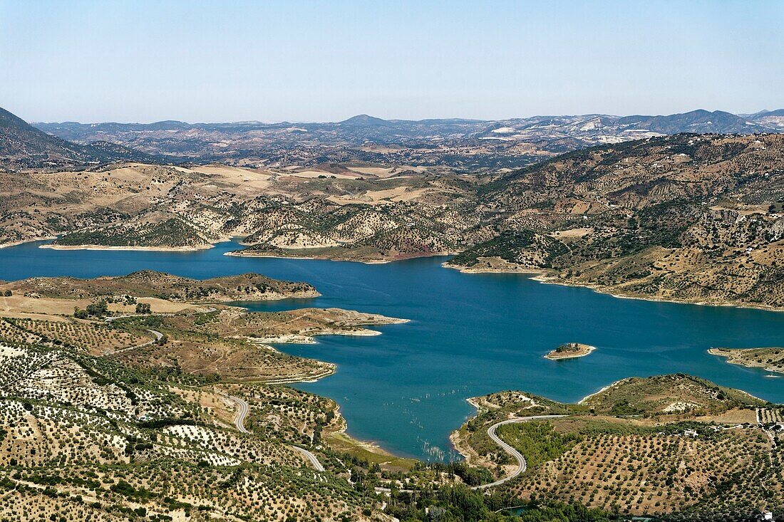 Spanien, Andalusien, Provinz Cadix, Zahara de la Sierra, Naturpark Sierra de Grazalema, Stausee von Zahara-el Gastor