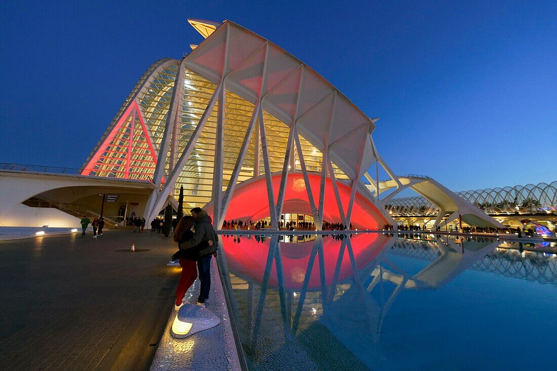 Spanien, Valencia, Stadt der Wissenschaften und Künste des Architekten Santiago Santiago Calatrava, Museum der Wissenschaften Principe Felipe