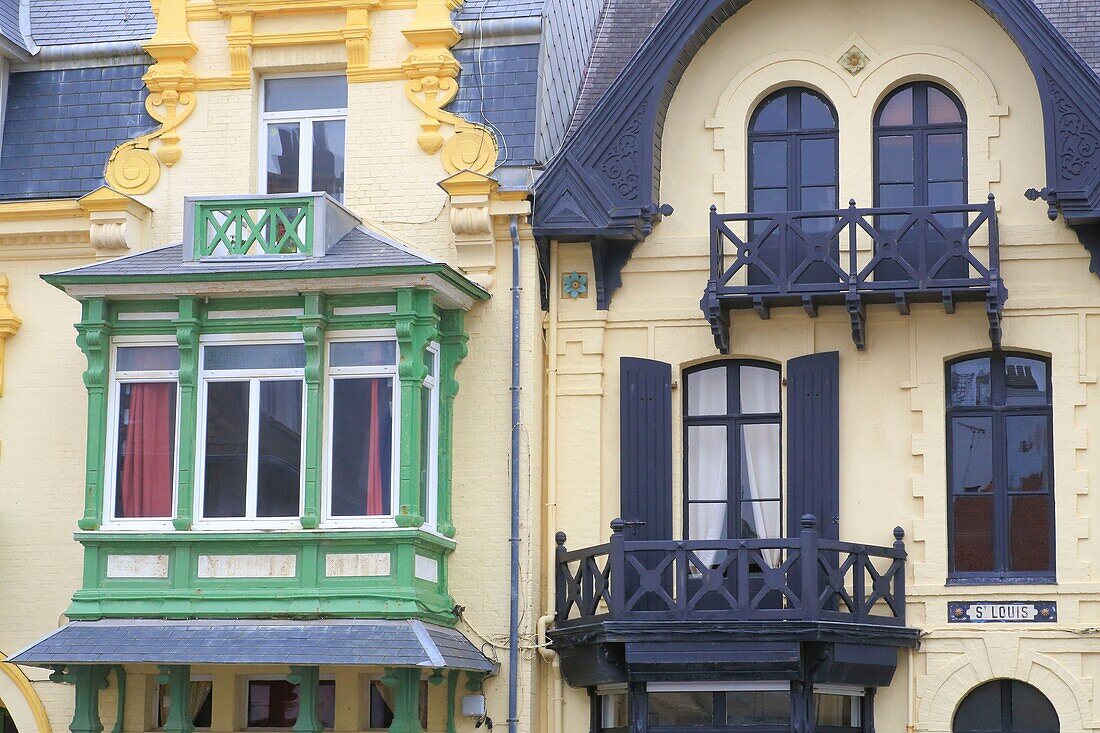 Frankreich, Pas de Calais, Cote d'Opale, Wimereux, ältester Badeort an der Cote d'Opale, Villen aus der Belle Epoque (u. a. die Villa St. Louis)