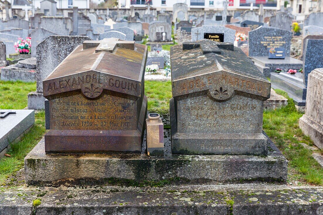 Frankreich,Indre et Loire,Loire-Tal,von der UNESCO zum Weltkulturerbe erklärt,Tours,Friedhof La Salle,Grab von Alexandre Goüin,Bankier und Abgeordneter von Indre et Loire 1792-1872