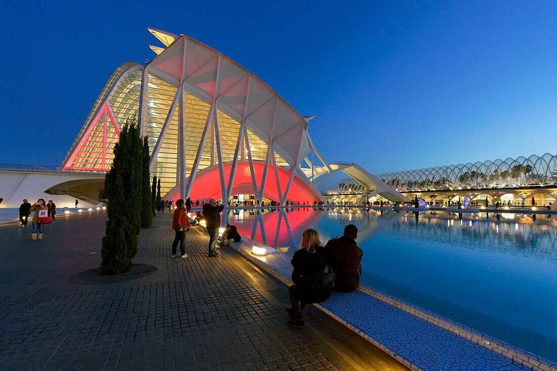 Spain, Valencia, City of Sciences and Arts by architect Santiago Santiago Calatrava, Principe Felipe Sciences Museum