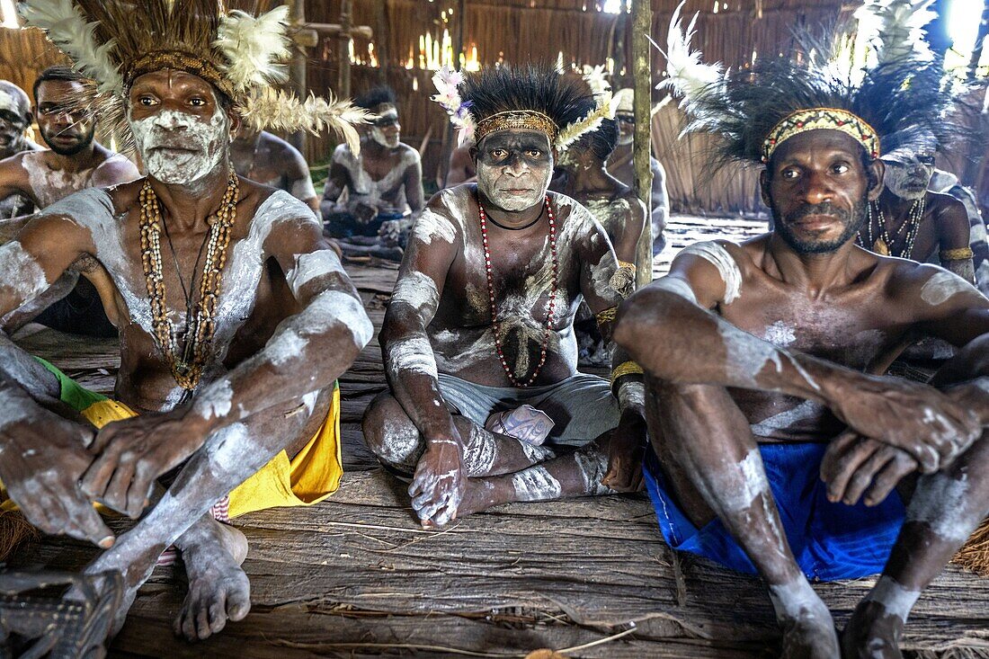 Indonesia, Papua, Asmat district, Per village, pole ceremony