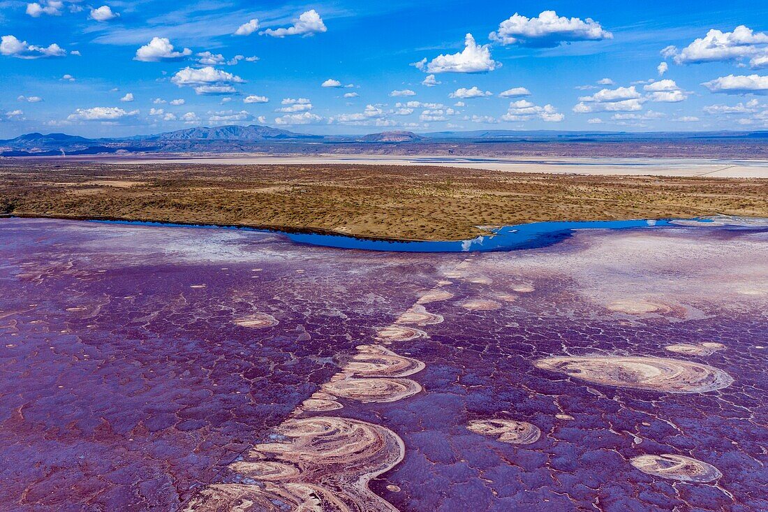 Kenia,Magadi-See,Rift Valley,Soda (Luftaufnahme)