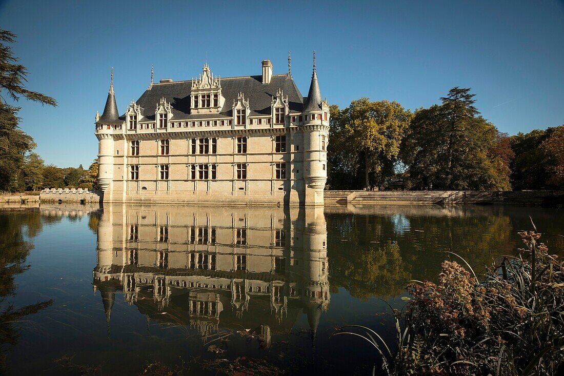 Frankreich,Indre et Loire,Loire-Tal,von der UNESCO zum Weltkulturerbe erklärt,Azay-le-Rideau,Schloss Azay-le-Rideau