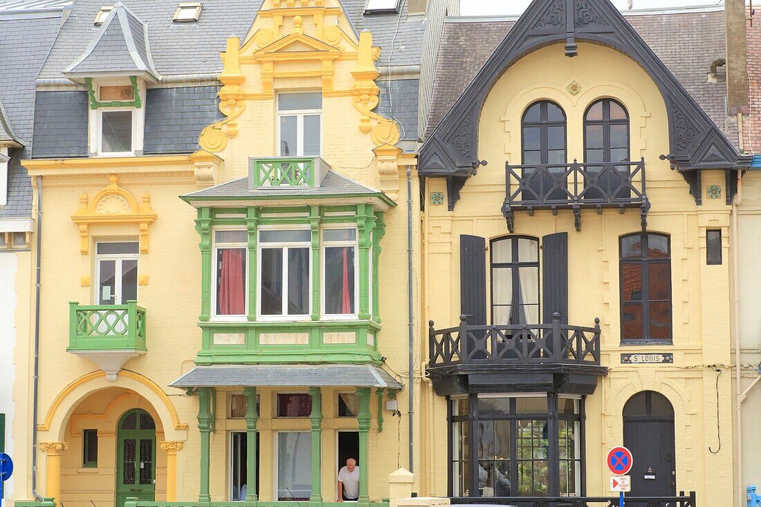 Frankreich,Pas de Calais,Cote d'Opale,Wimereux,der älteste Badeort an der Cote d'Opale,Villen aus der Belle Epoque (u. a. die Villa St. Louis)