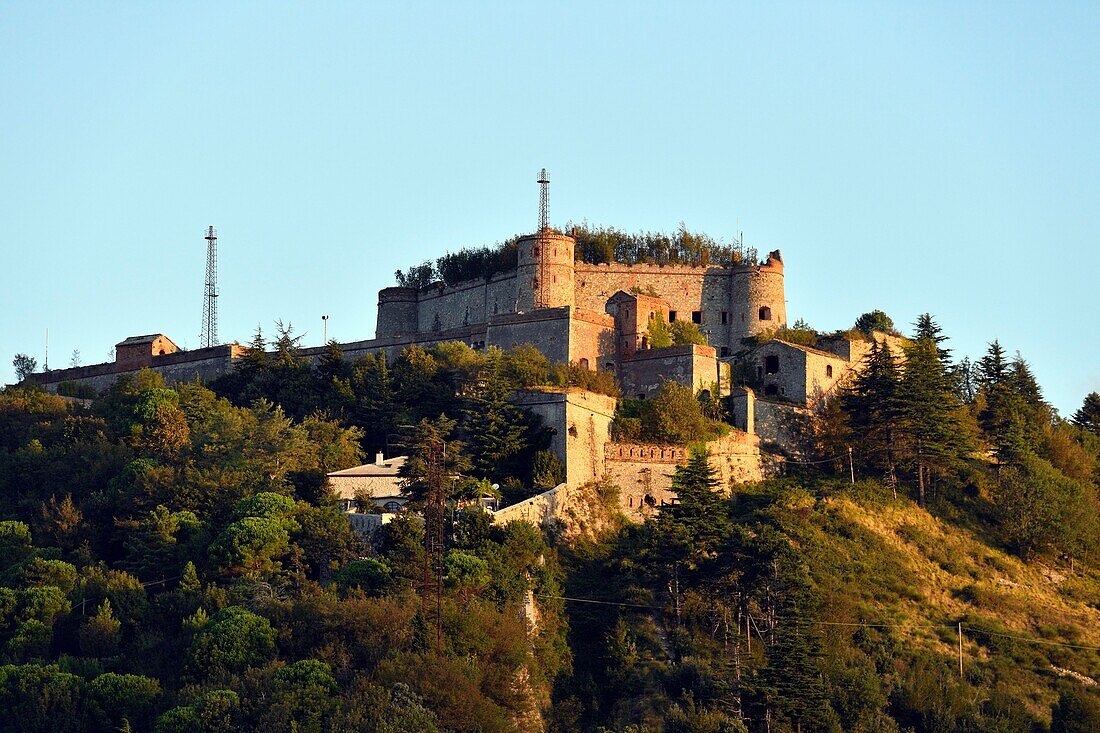 Italien,Ligurien,Genua,Park der Stadtmauern und Forts (Parco della Mura e Forti),Mauer und Fort Sperone