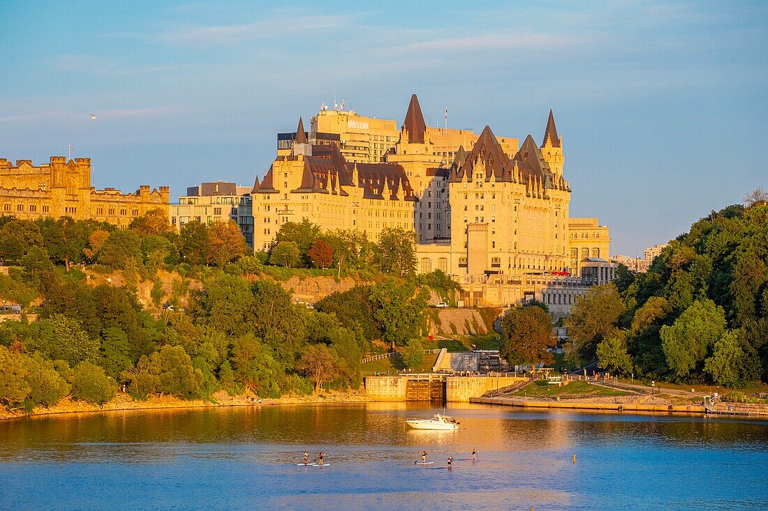 Canada, Ontario province, Ottawa, Ottawa River, Fairmont Hotel or Chateau Laurier