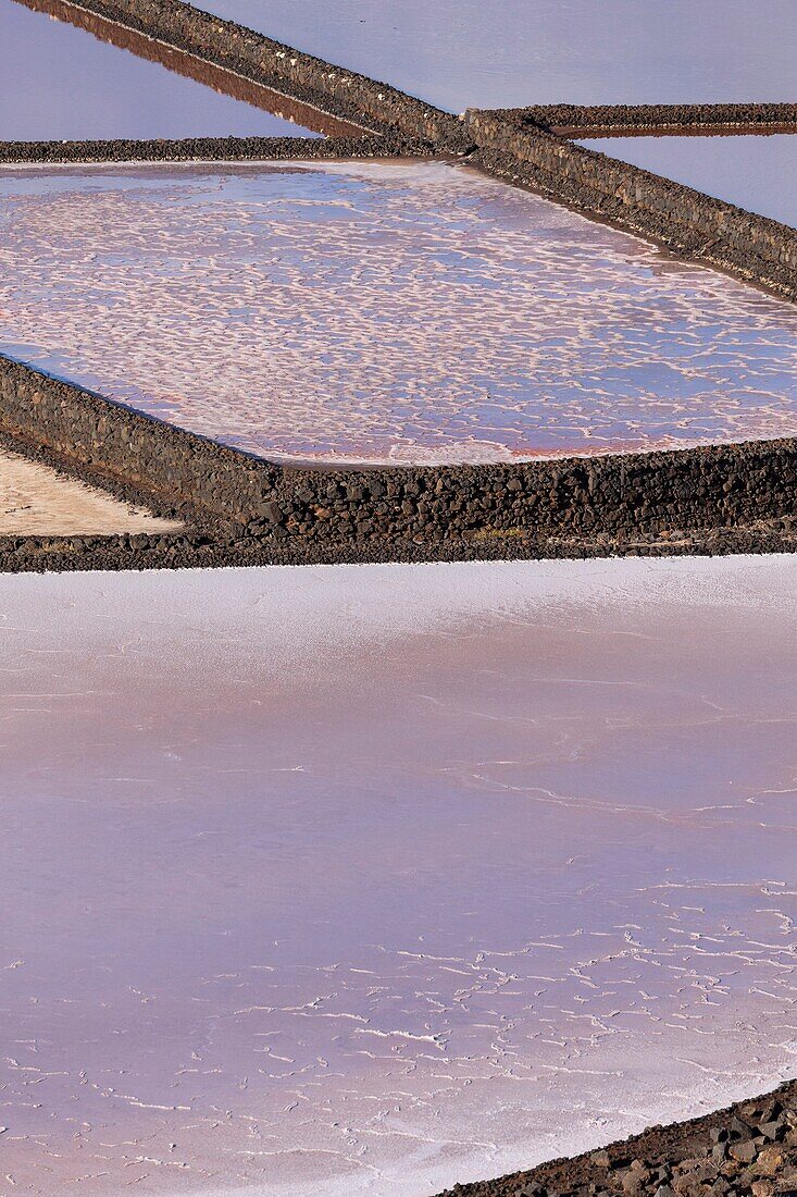 Spain, Canary Islands, Lanzarote Island, South-West Coast, las salinas de Janubio (salines de Janubio)