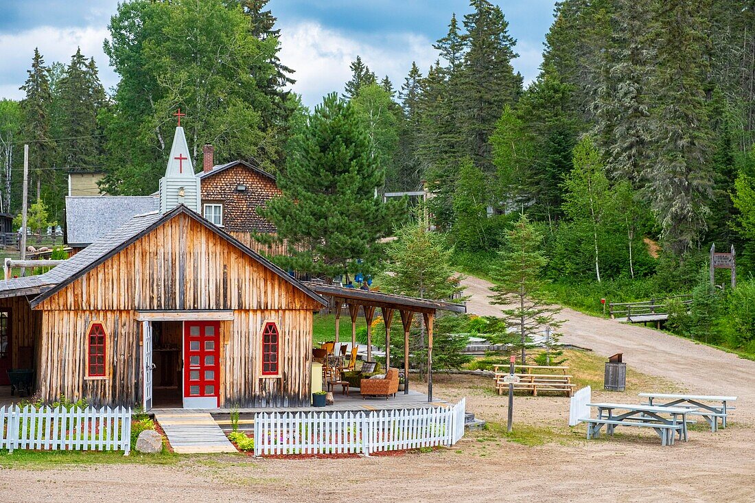 Kanada,Provinz Quebec,Region Lake Saint Jean,La Dore,Besuch eines ehemaligen Sägewerks: Moulin des Pionniers