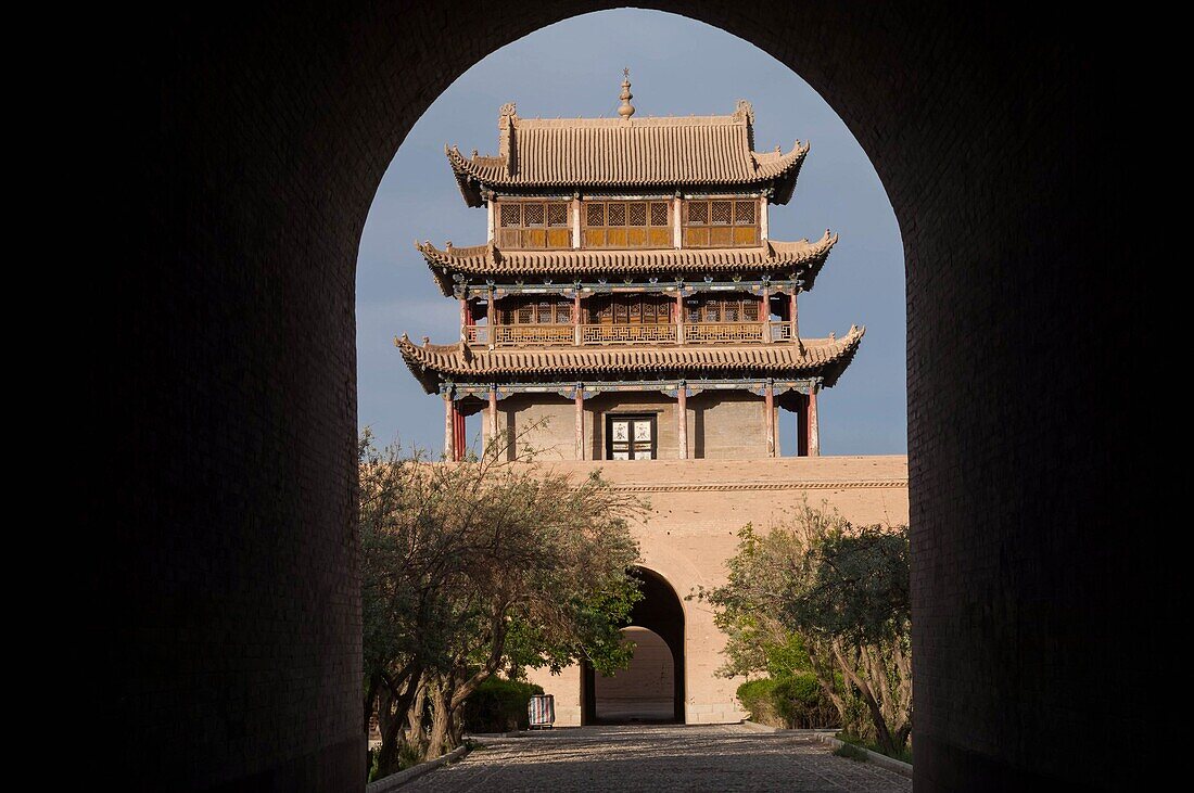 China,Provinz Gansu,Jiayuguan,Festung an der Seidenstraße,1372 unter der Ming-Dynastie gegründet und von der UNESCO zum Weltkulturerbe erklärt