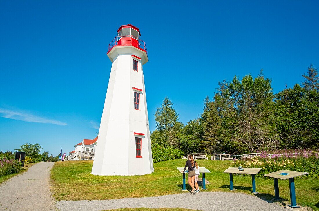 Kanada,Provinz Quebec,Region Manicouagan,Les Bergeronnes,Cap de Bon Desir,Der Leuchtturm