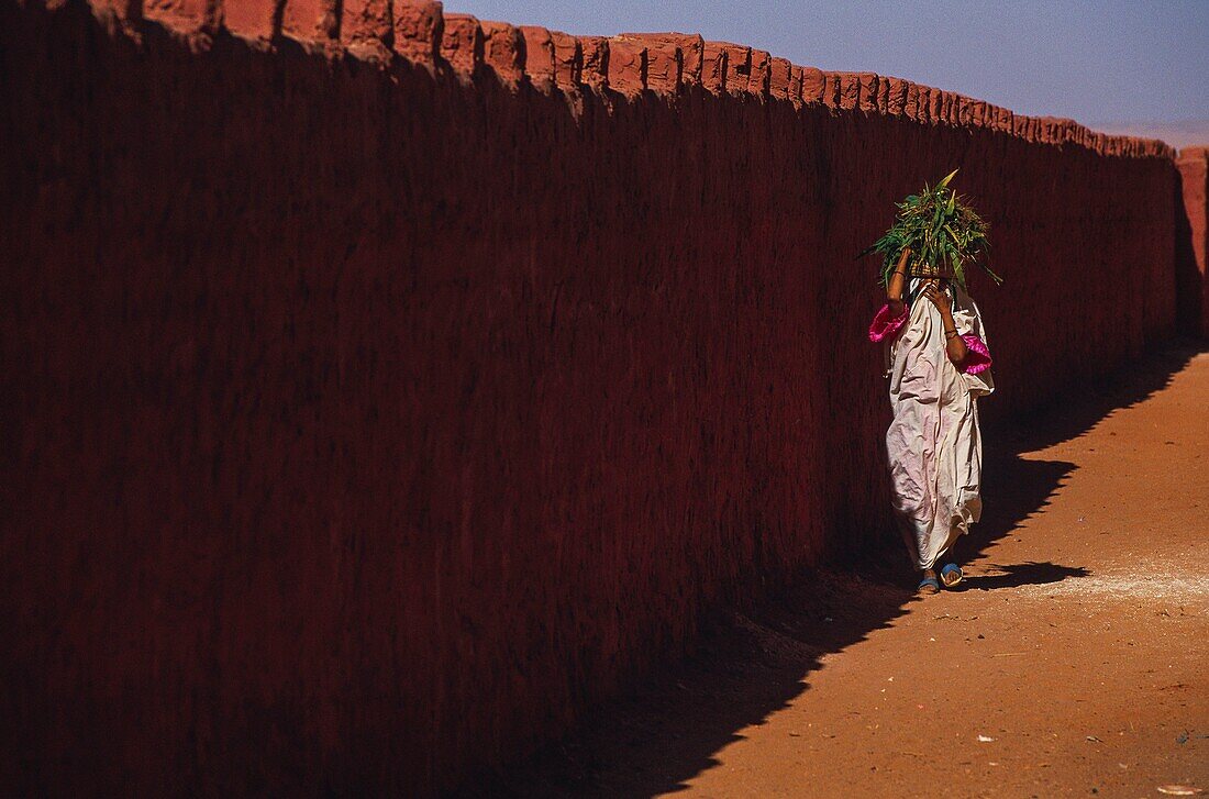 Algeria, Great Western erg, Sahara, Timimoun, Ancient streets of Timimoun