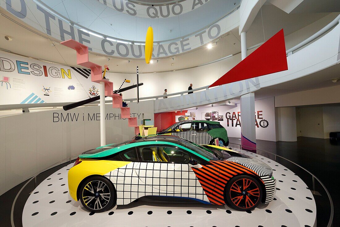 Germany, Bavaria, Munich, BMW Museum, opened in 1973 and renovated in 2008, showing the evolution and the technologies of the car brand native from Munich