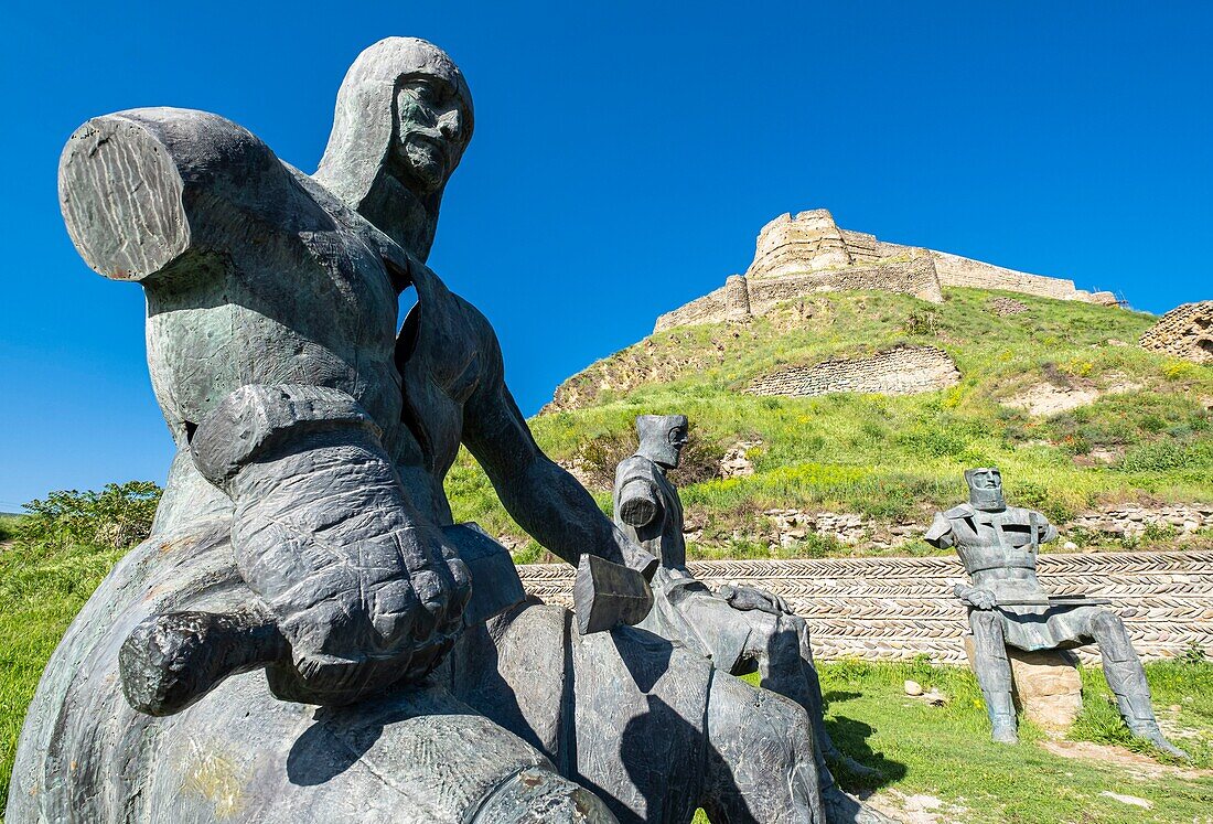 Georgia, Shida Kartli region, Gori, birthplace of the Soviet leader Joseph Stalin, Memorial of Georgian Warrior Heroes at the foot of Goristsikhe fortress