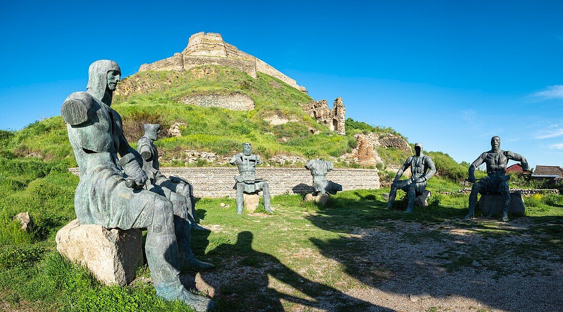 Georgia, Shida Kartli region, Gori, birthplace of the Soviet leader Joseph Stalin, Memorial of Georgian Warrior Heroes at the foot of Goristsikhe fortress