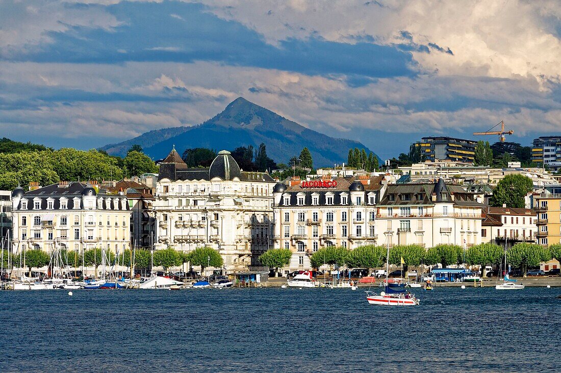 Schweiz,Genf,Genfer See (Lac Léman),Jachthafen,Quai Gustave Ador