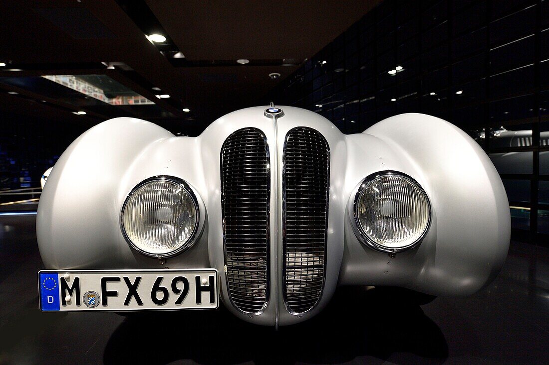 Germany, Bavaria, Munich, BMW Museum, opened in 1973 and renovated in 2008, showing the evolution and the technologies of the car brand native from Munich