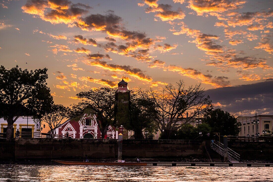 Colombia, Bolivar, Santa Cruz de Mompox, registered World Heritage by UNESCO, excursion on the rio Magdalena, San Francisco church