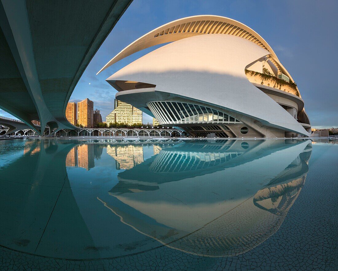 Spanien,Stadt Valencia,Stadt der Künste und Wissenschaften,Königin-Sofía-Palast der Künste