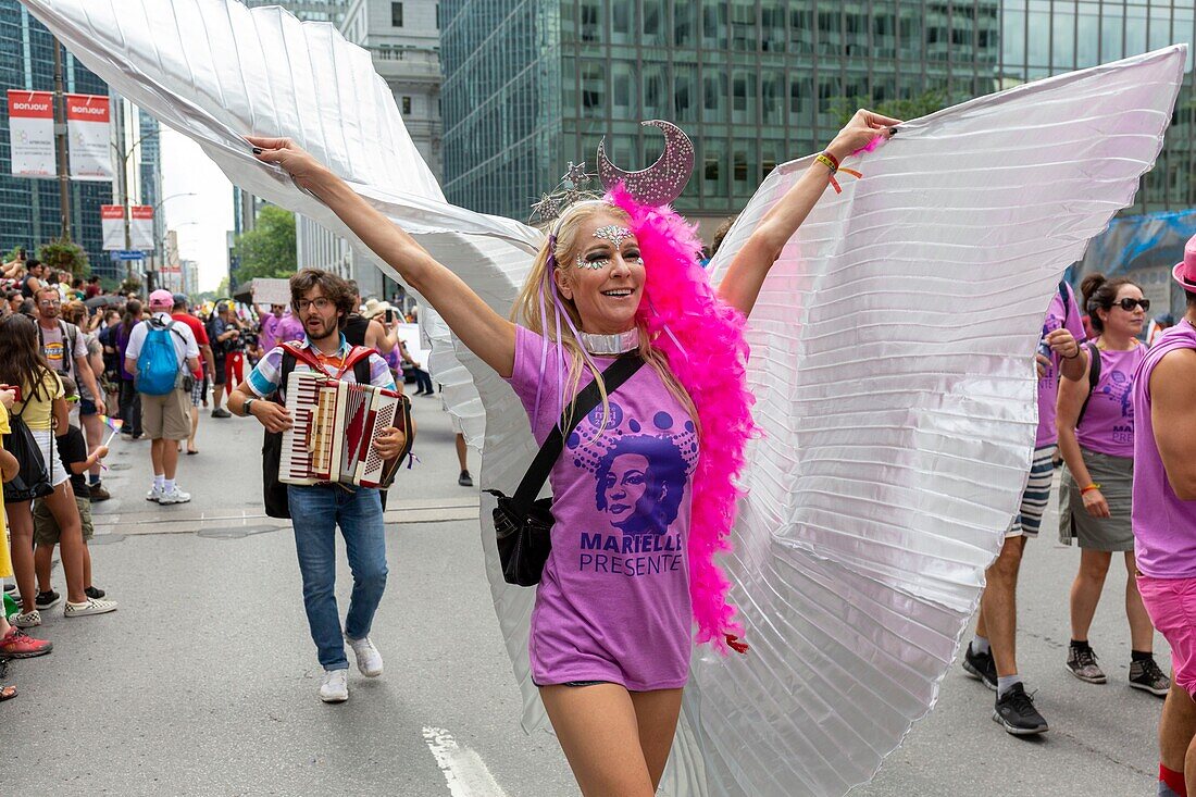 Canada, Province of Quebec, Montreal, Montreal Pride Festival, Final Parade, LGBTQIA+ Community ((lesbian, gay, bisexual, trans, queer, intersex, asexual))