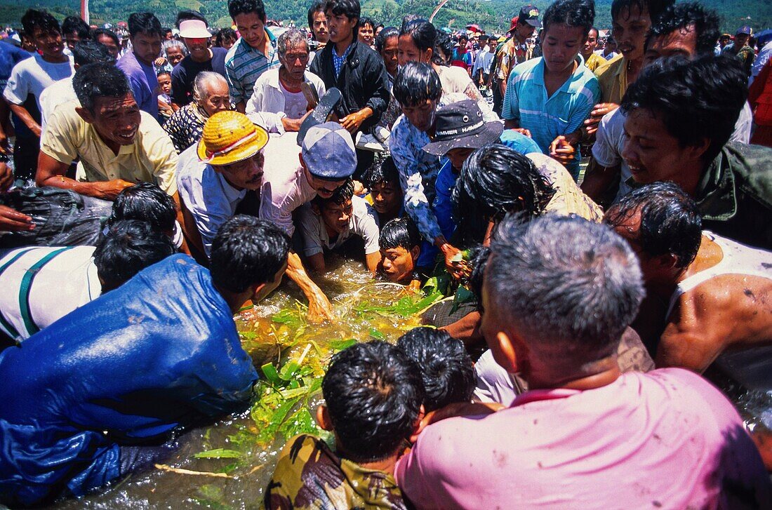 Indonesia, Java, Yogyakarta, Labuhan Festivals take place in the Kraton Palace to prepare offerings on the slopes of Merapi Volcano