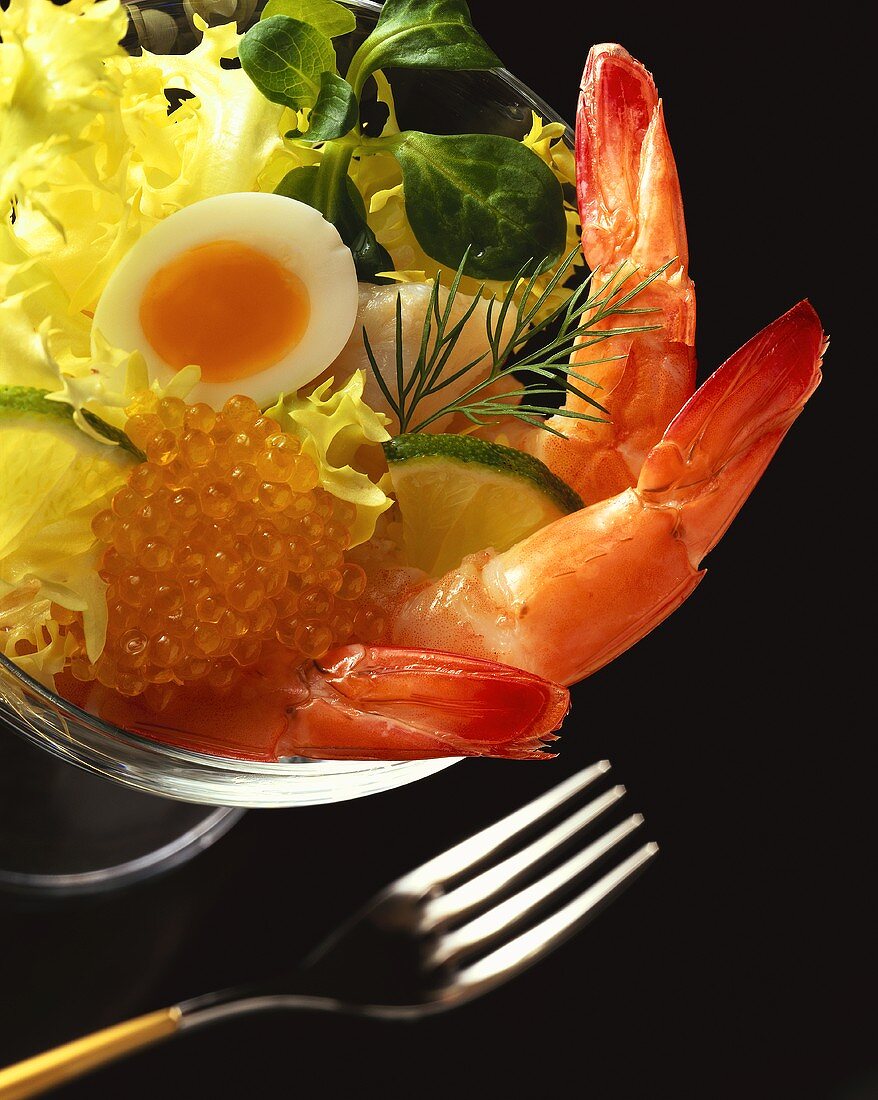 Shrimp and Caviar Salad
