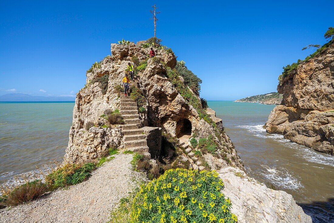 Terrasini, Grotta delle Colombe, Palermo, Sicily, Italy, Mediterranean, Europe