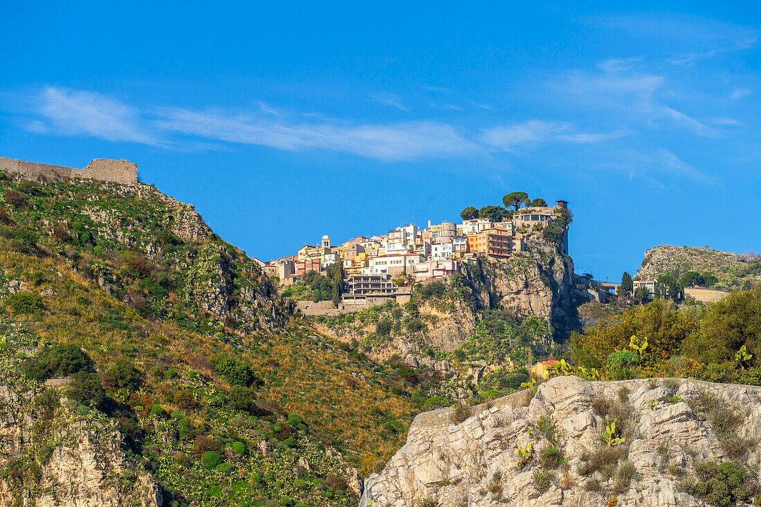 Castelmola, Taormina, Messina, Sicily, Italy, Mediterranean, Europe