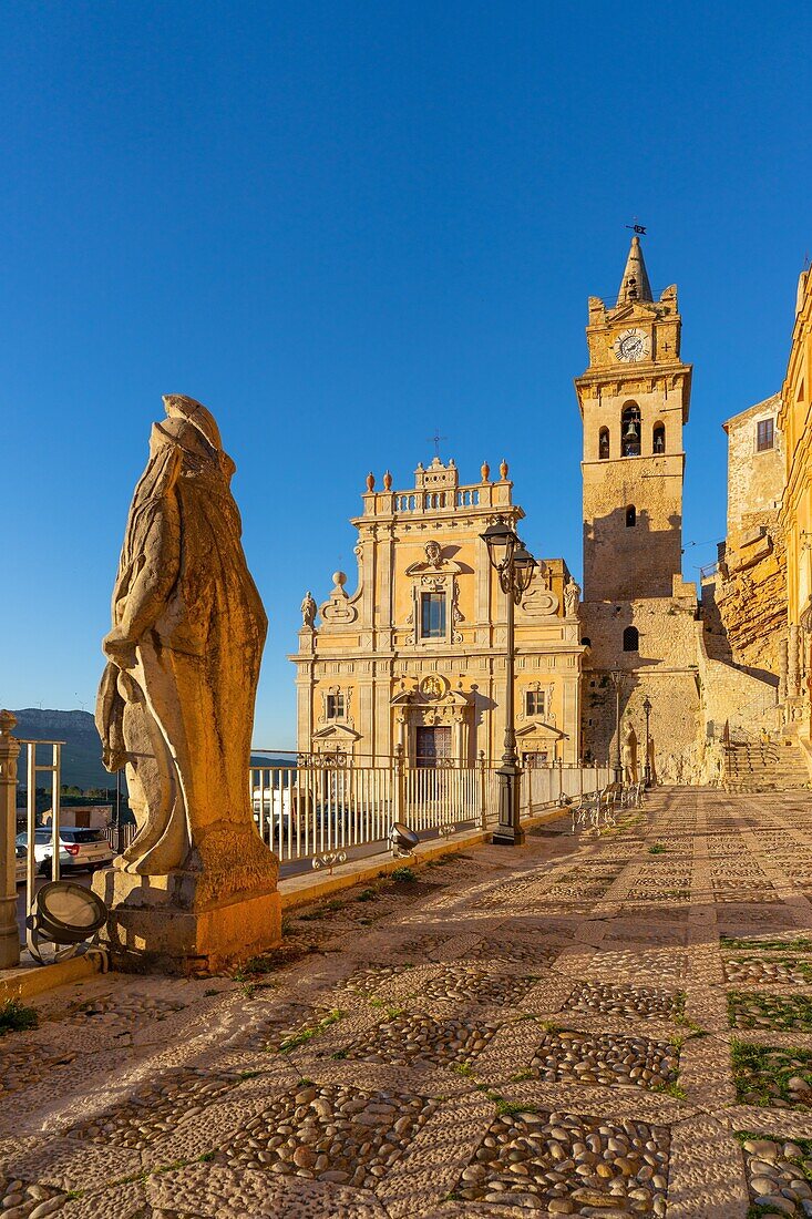 Cathedral of San Giorgio Martire, Caccamo, Palermo, Sicily, Italy, Mediterranean, Europe