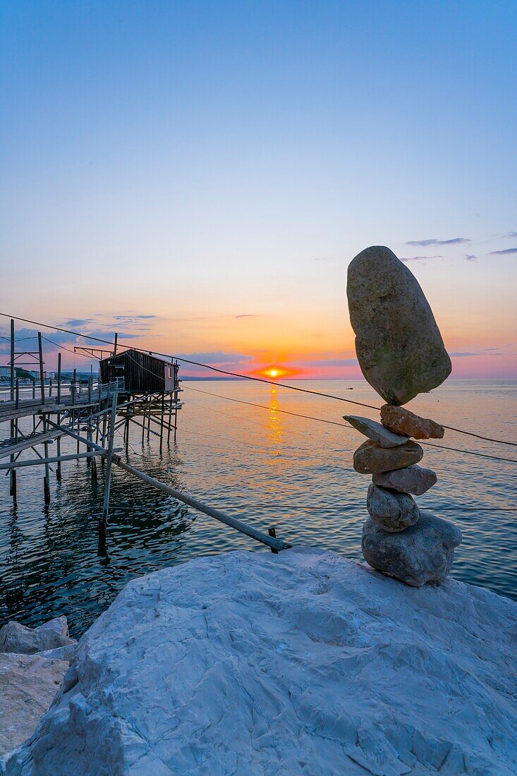 Celestine's Trabucco (Trabucco di Celestino), Termoli, Campobasso, Molise, Italy, Europe