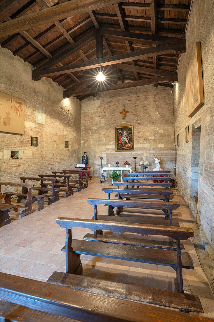 Romanesque Oratory of San Michele, Castelvetro di Modena, Modena, Emilia-Romagna, Italy, Europe