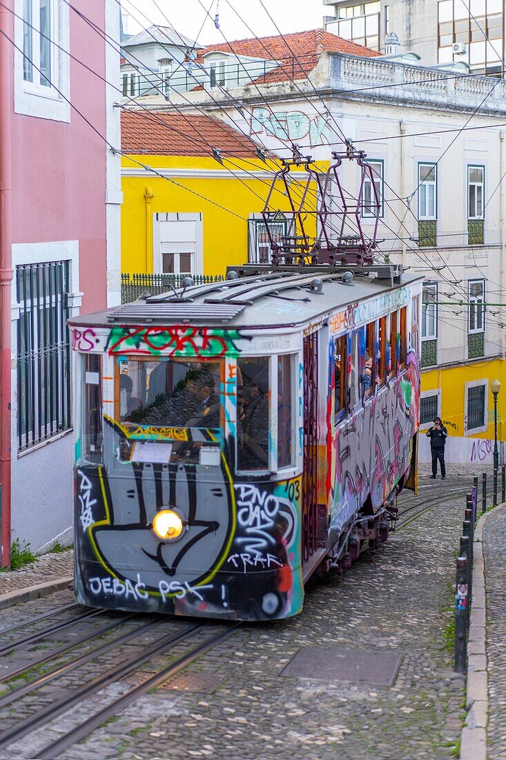 Elevador da Bica, Lisbon, Portugal, Europe