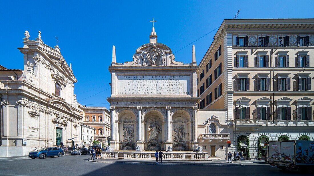 Giovanni Fontana, Fontana dell'Acqua Felice, Fountain of Moses, Rome, Lazio, Italy, Europe