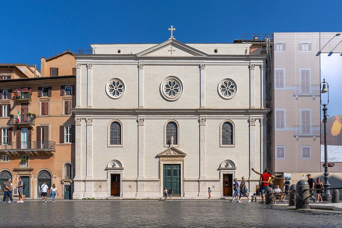 Kirche Unserer Lieben Frau vom Heiligsten Herzen (Chiesa di Nostra Signora del Sacro Cuore),Piazza Navona,UNESCO-Weltkulturerbe,Rom,Latium,Italien,Europa