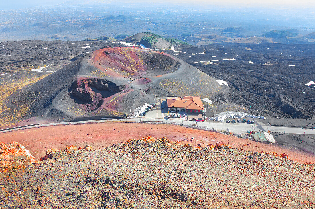 Crateri Silvestri, high angle view, Etna, UNESCO World Heritage Site, Etna, Sicily, Italy, Mediterranean, Europe