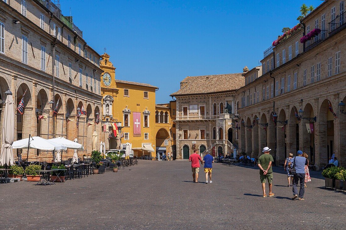 Piazza del Popolo,Fermo,Ascoli Piceno,Marken,Italien,Europa