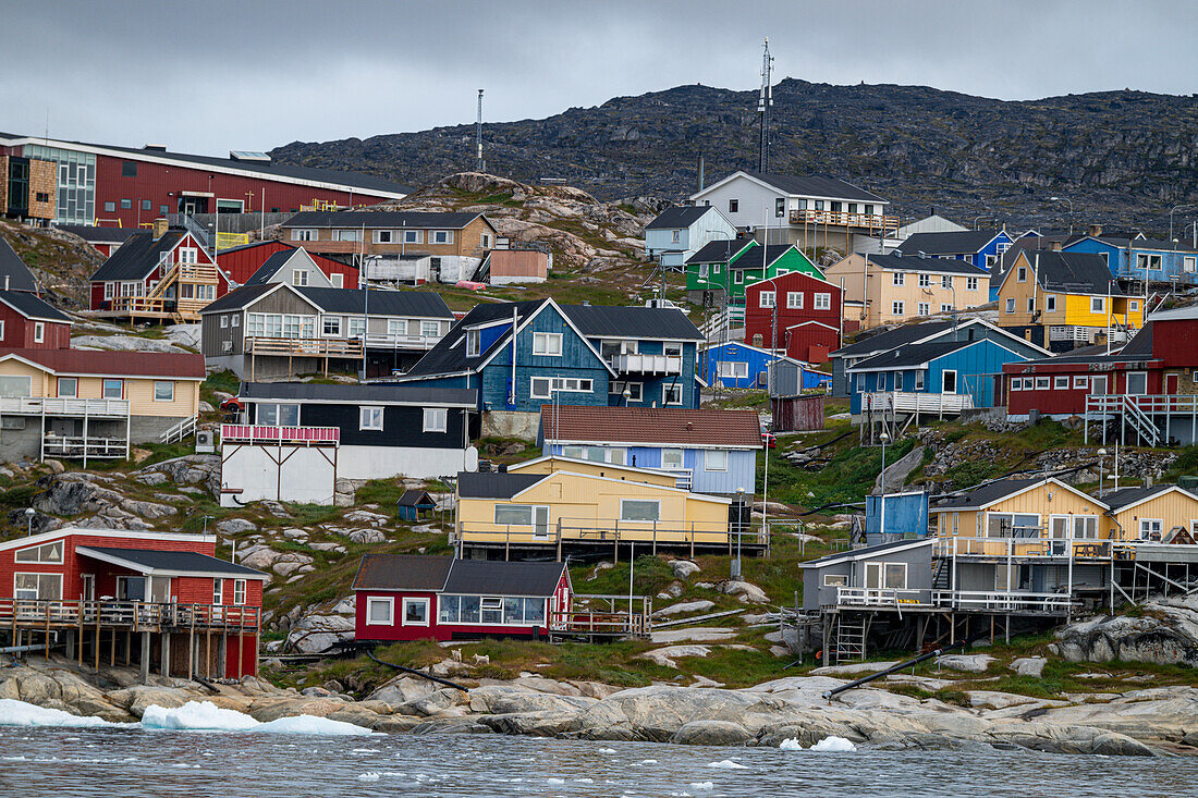 Overlook over Ilulissat, Western Greenland, Denmark, Polar Regions