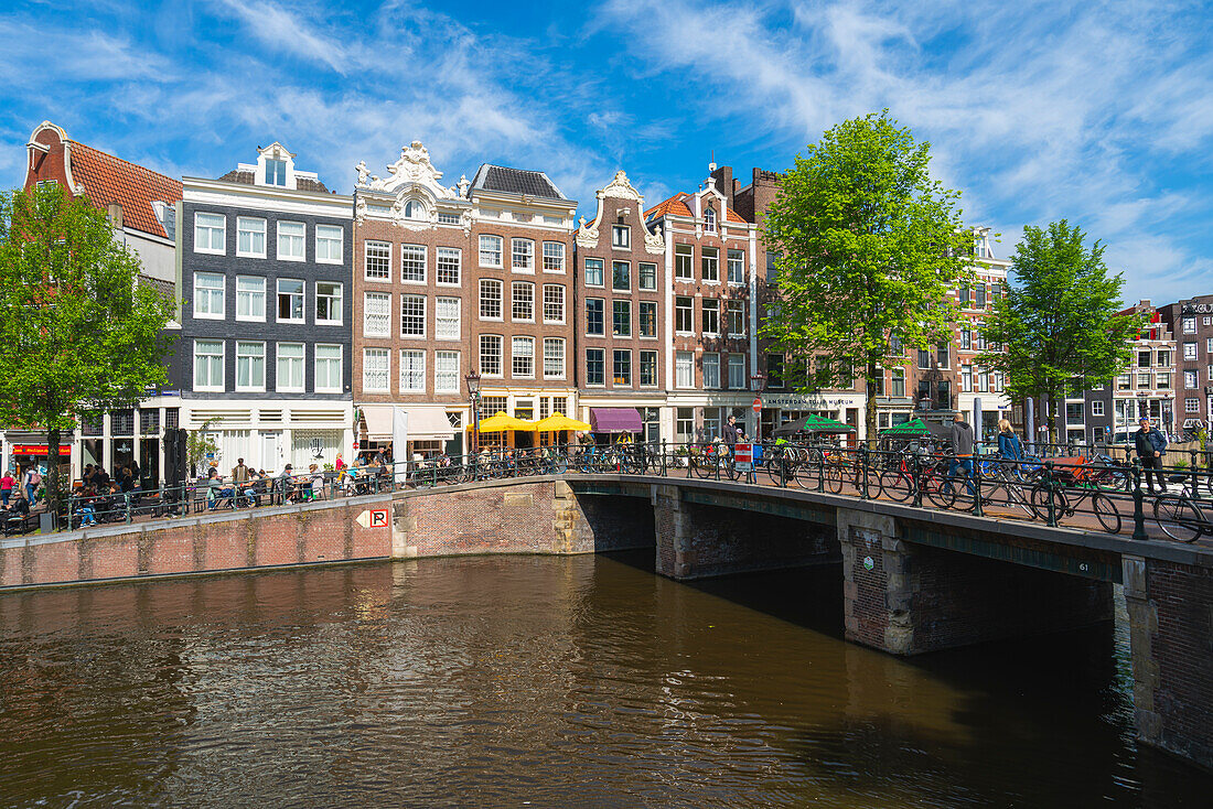 Bridge over Prinsengracht canal, Amsterdam, The Netherlands, Europe