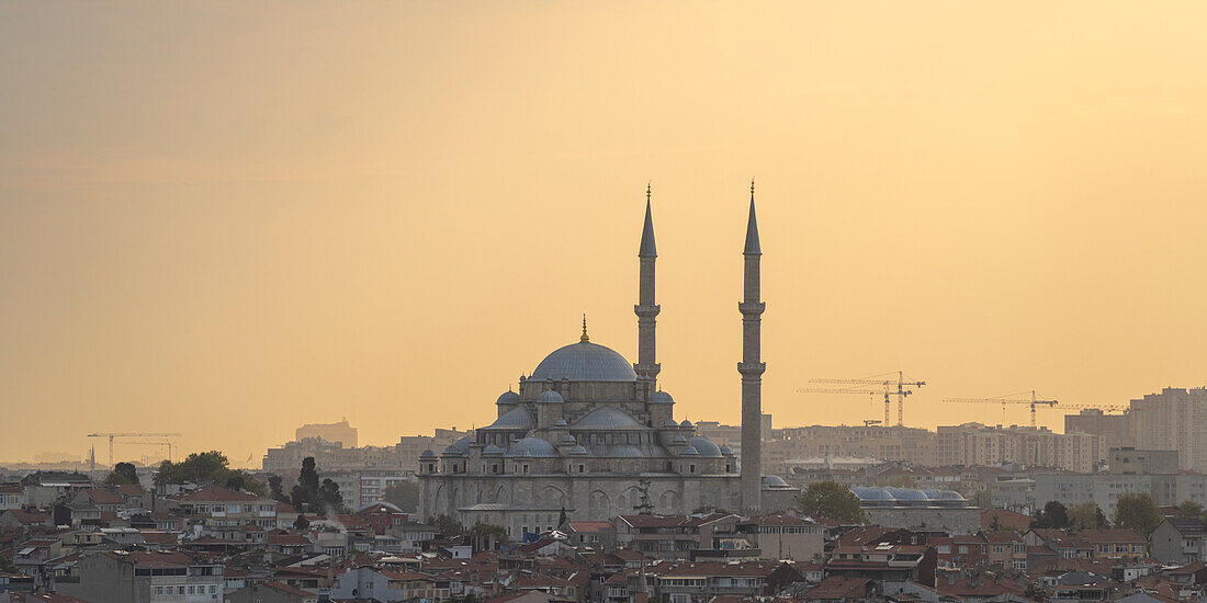 Fatih Mosque at sunset, UNESCO World Heritage Site, Fatih District, Istanbul Province, Turkey, Europe