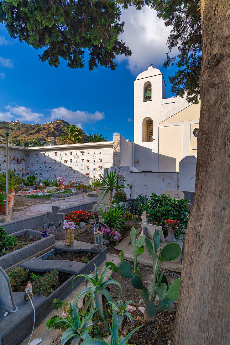 View of Parrocchia di San Michele Arcangelo church in Sant'Angelo, Sant'Angelo, Island of Ischia, Campania, Italy, Europe